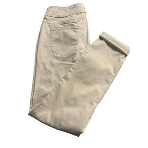 Maurices White Denim Destructed Cuffed Ankle Jeans Cotton Blend Medium 30" Waist